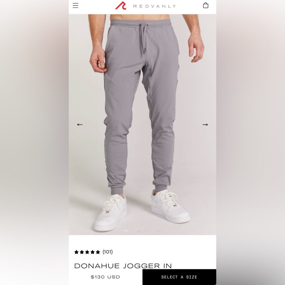 🐠 REDVANLY Men's Gray Jogger Pants